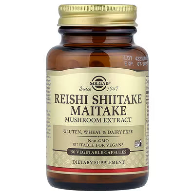 Solgar, Reishi Shiitake Maitake Mushroom Extract, 50 Vegetable Capsules