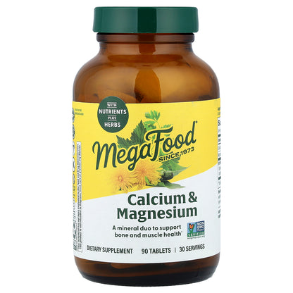 MegaFood, Calcium & Magnesium, 90 Tablets