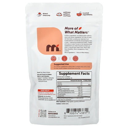 Micro Ingredients, Antarctic Krill Oil, 120 Softgels (1,000 mg per Softgel)