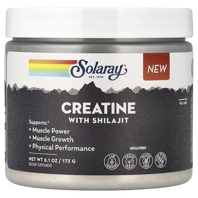 Solaray, Creatine with Shilajit, Unflavored, 6.1 oz (173 g)