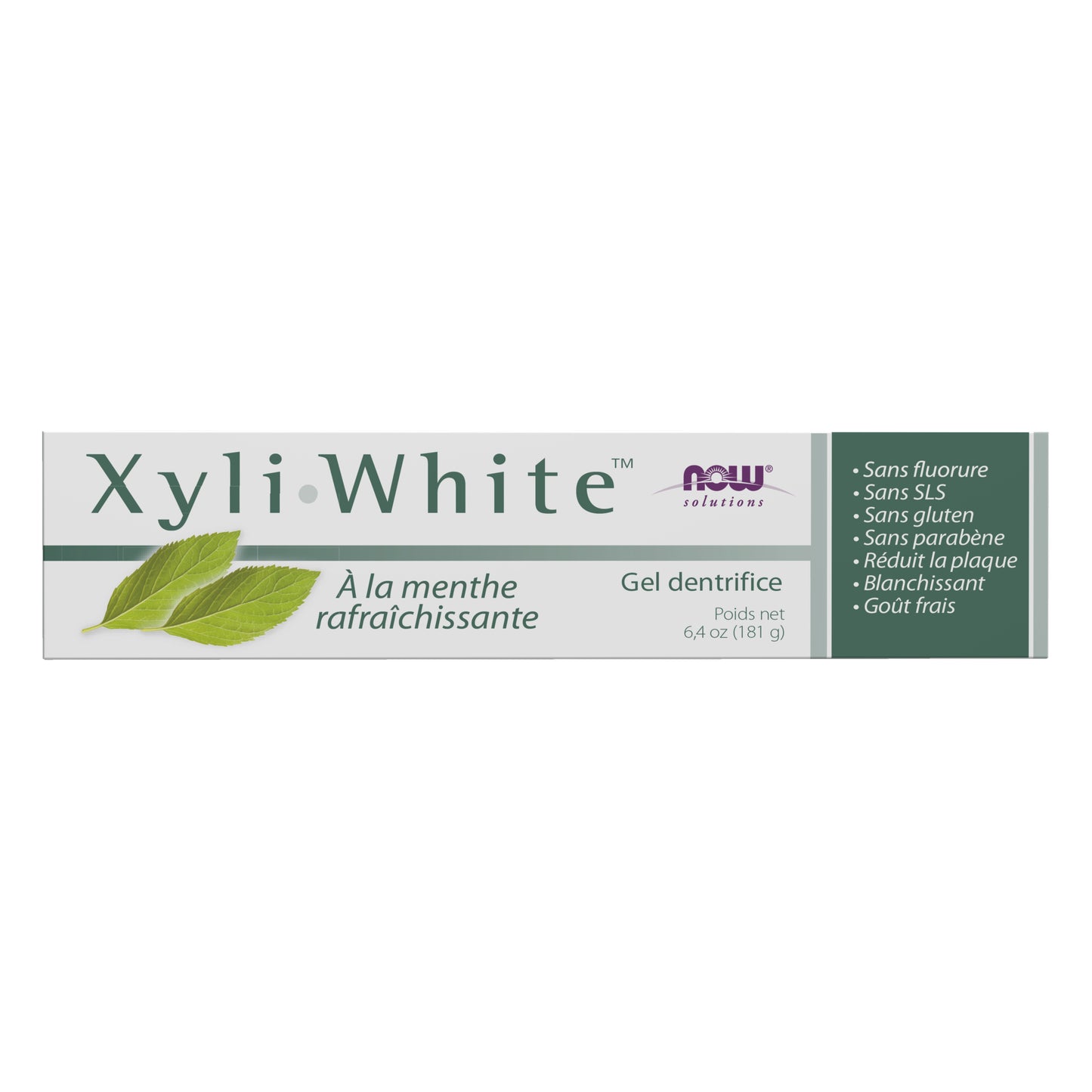 NOW Solutions, Xyliwhite™ Toothpaste Gel, Refreshmint, Cleanses and Whitens, Fresh Taste, 6.4-Ounce