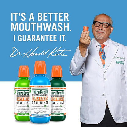 TheraBreath Fresh Breath Oral Rinse Icy Mint 16oz