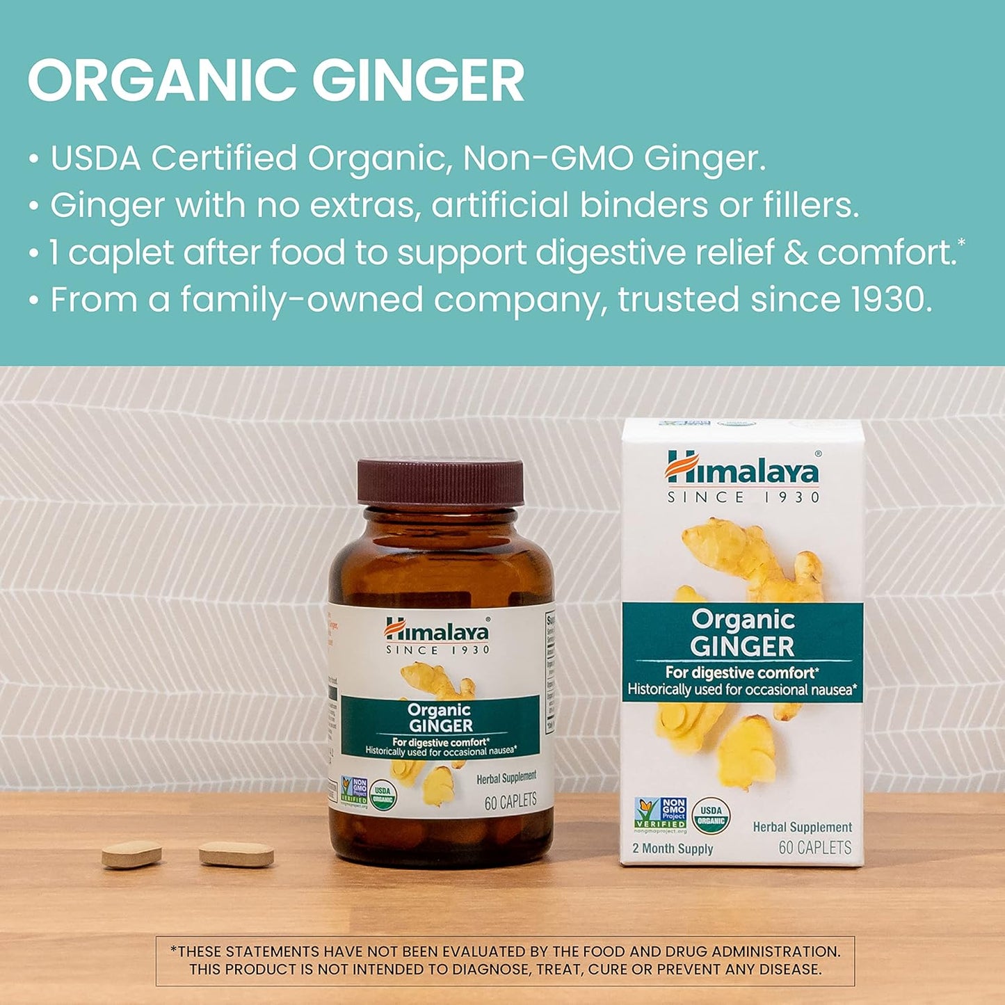 Himalaya Organic Ginger Supplement Equivalent to 4,766 mg