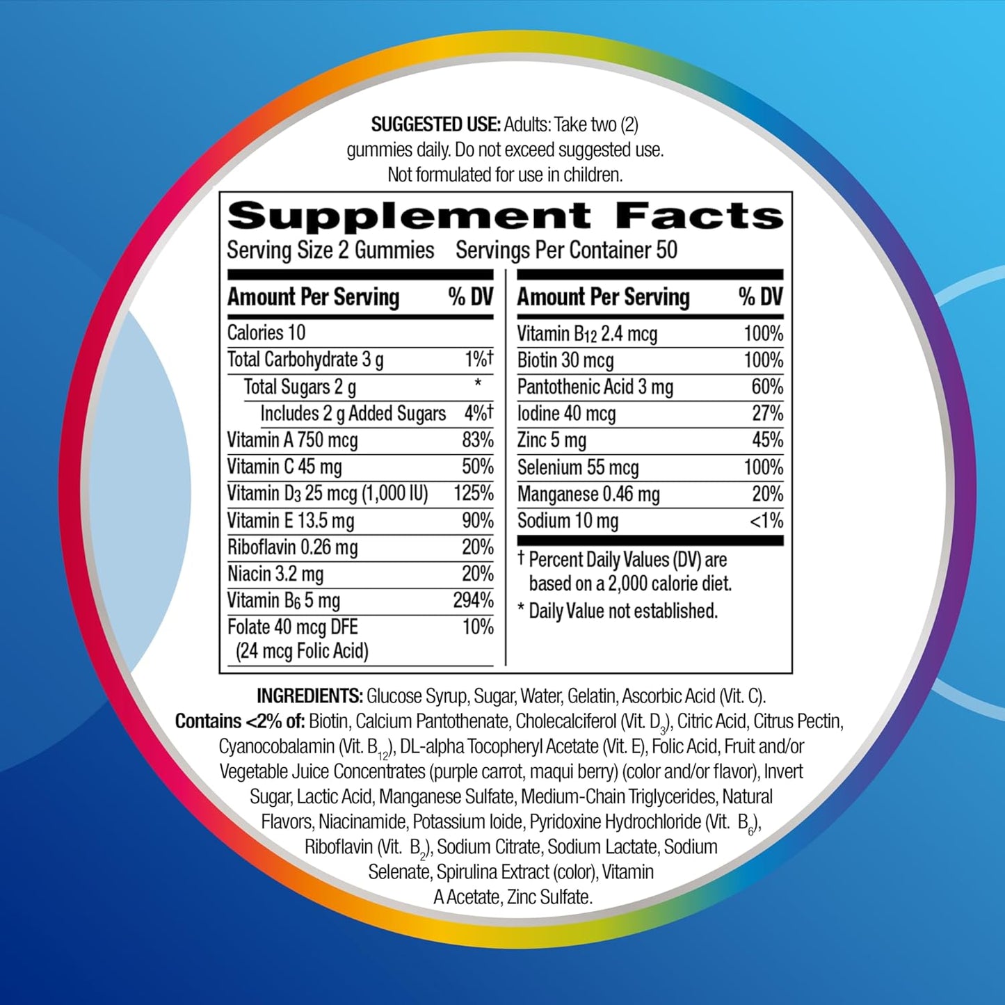 Centrum Men Multi gummies, Assorted Fruit Flavor, 170 count