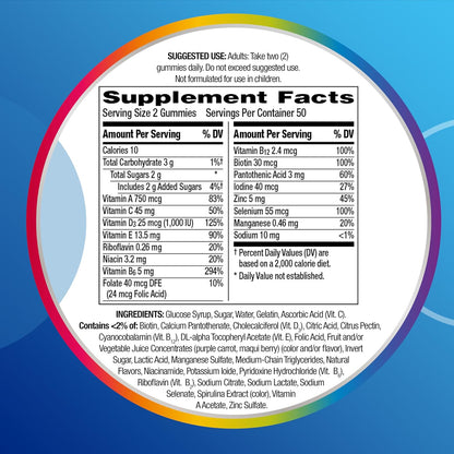 Centrum Men Multi gummies, Assorted Fruit Flavor, 170 count