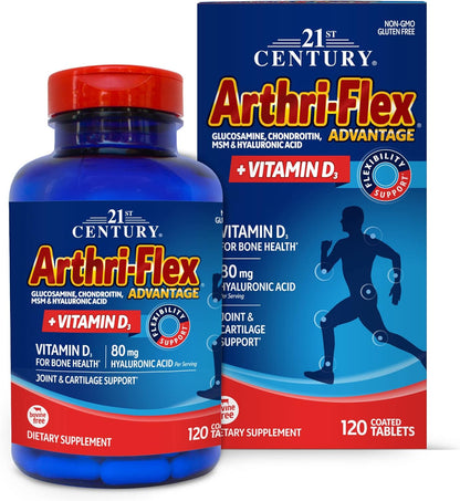 21st Century, Arthri-Flex Advantage® + Vitamin D3, 120 Coated Tablets