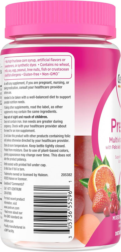 Centrum, PreNatal Multivitamin Gummy, Mixed Berry & Orange, 60 Gummies
