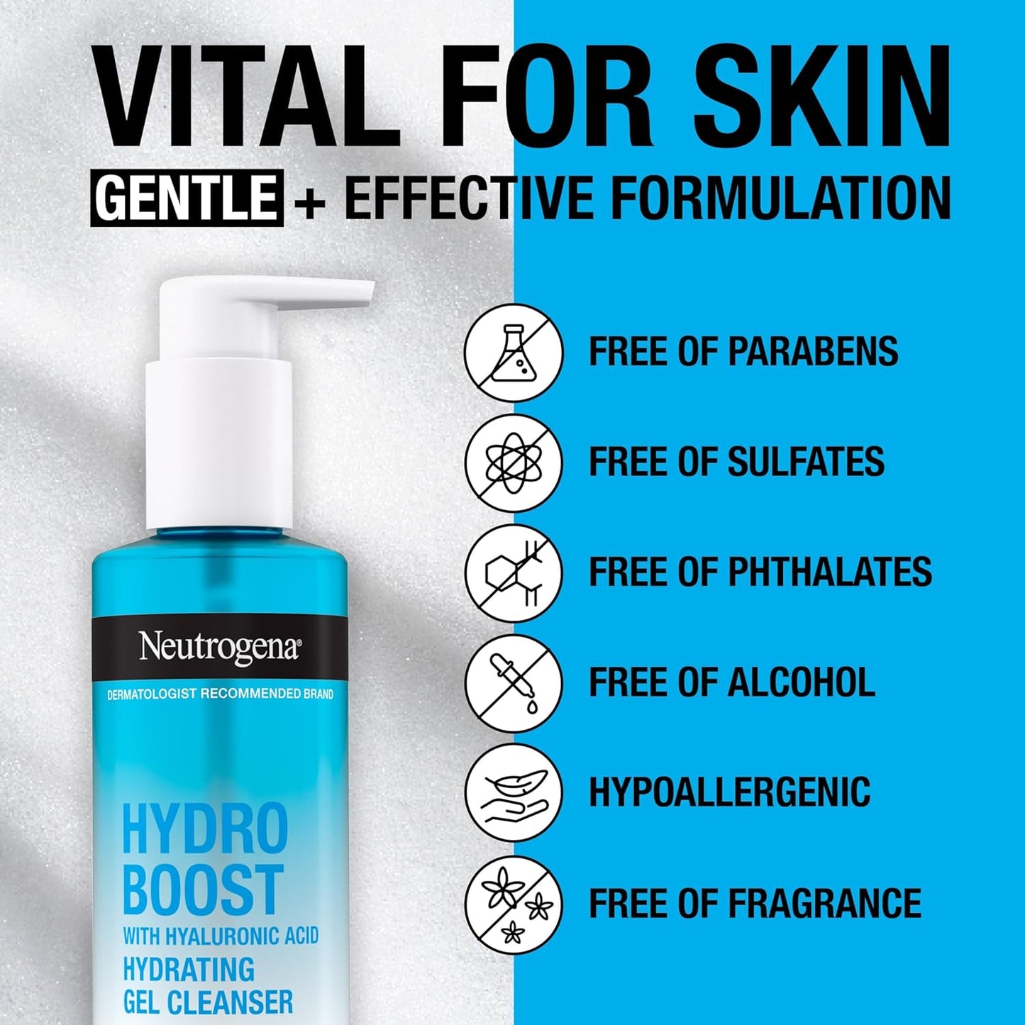 Neutrogena Hydro Boost Fragrance Free Hydrating Gel Facial Cleanser