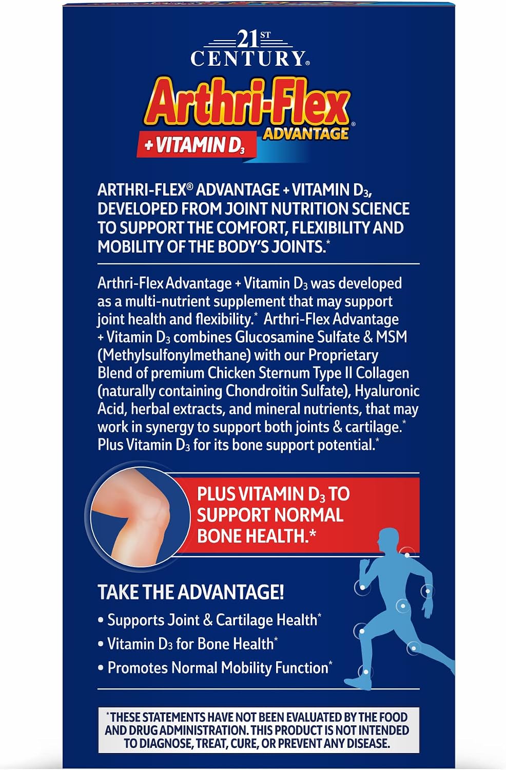 21st Century, Arthri-Flex Advantage® + Vitamin D3, 120 Coated Tablets