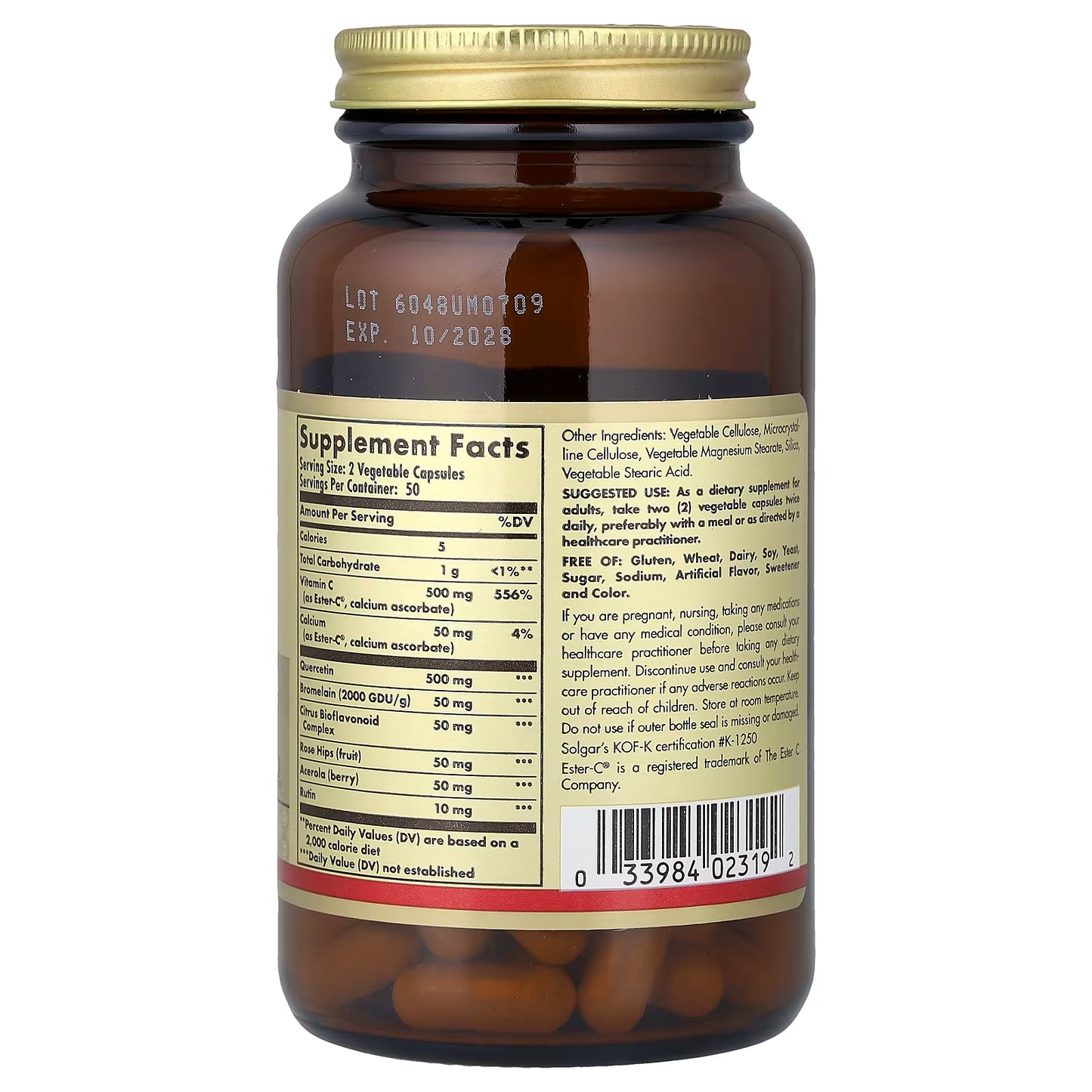 Solgar, Quercetin Complex with Ester-C® Plus, 100 Vegetable Capsules