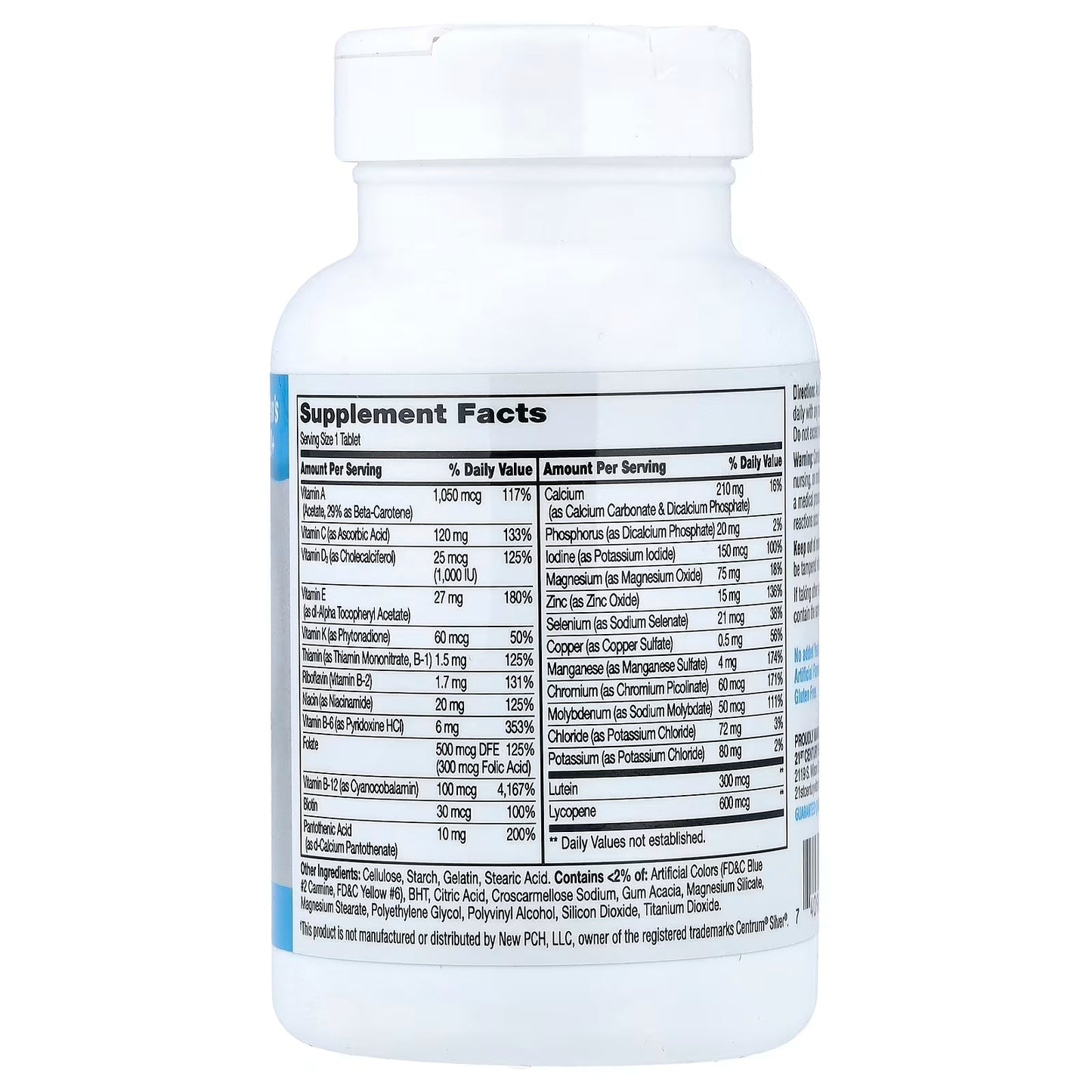 21st Century, Sentry Senior, Men's 50+, Multivitamin & Multimineral Supplement, 100 Tablets