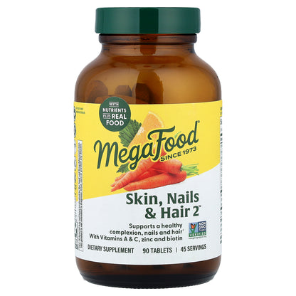 MegaFood, Skin, Nails & Hair 2™, 90 Tablets