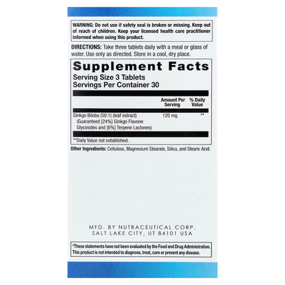 BodyGold, Ginkoba® Brain Formula, 90 Tablets (40 mg per Tablet)