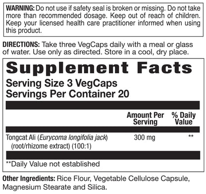 Action Labs Long Jack PowerMax Veg Capsule 60 CT