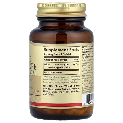 Solgar, Folate, 666 mcg DFE, 250 Tablets