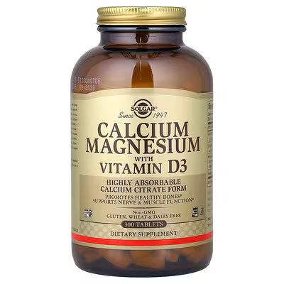 Solgar, Calcium Magnesium with Vitamin D3, 300 Tablets