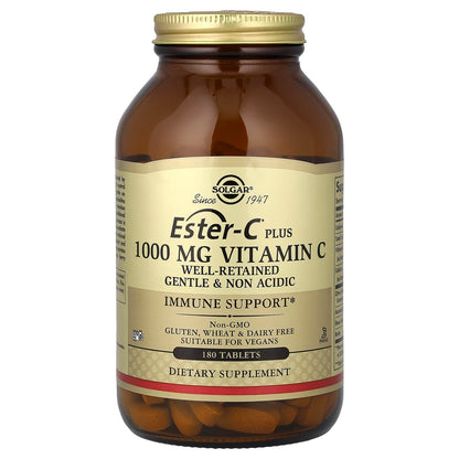 Solgar, Ester-C® Plus, Vitamin C, 1,000 mg, 180 Tablets