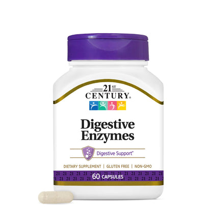 21st Century, Digestive Enzymes, 60 Capsules