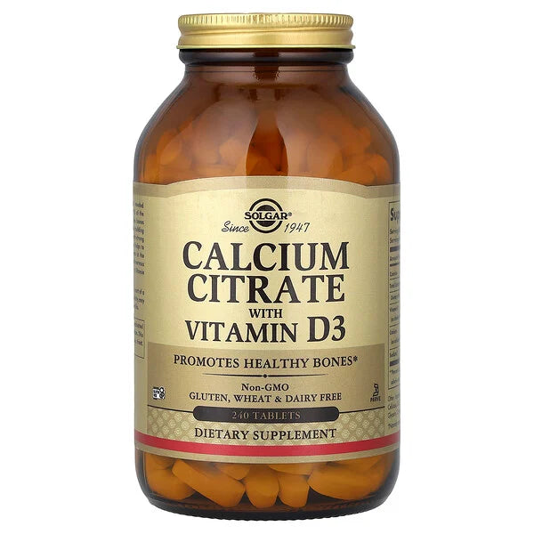 Solgar, Calcium Citrate with Vitamin D3, 240 Tablets