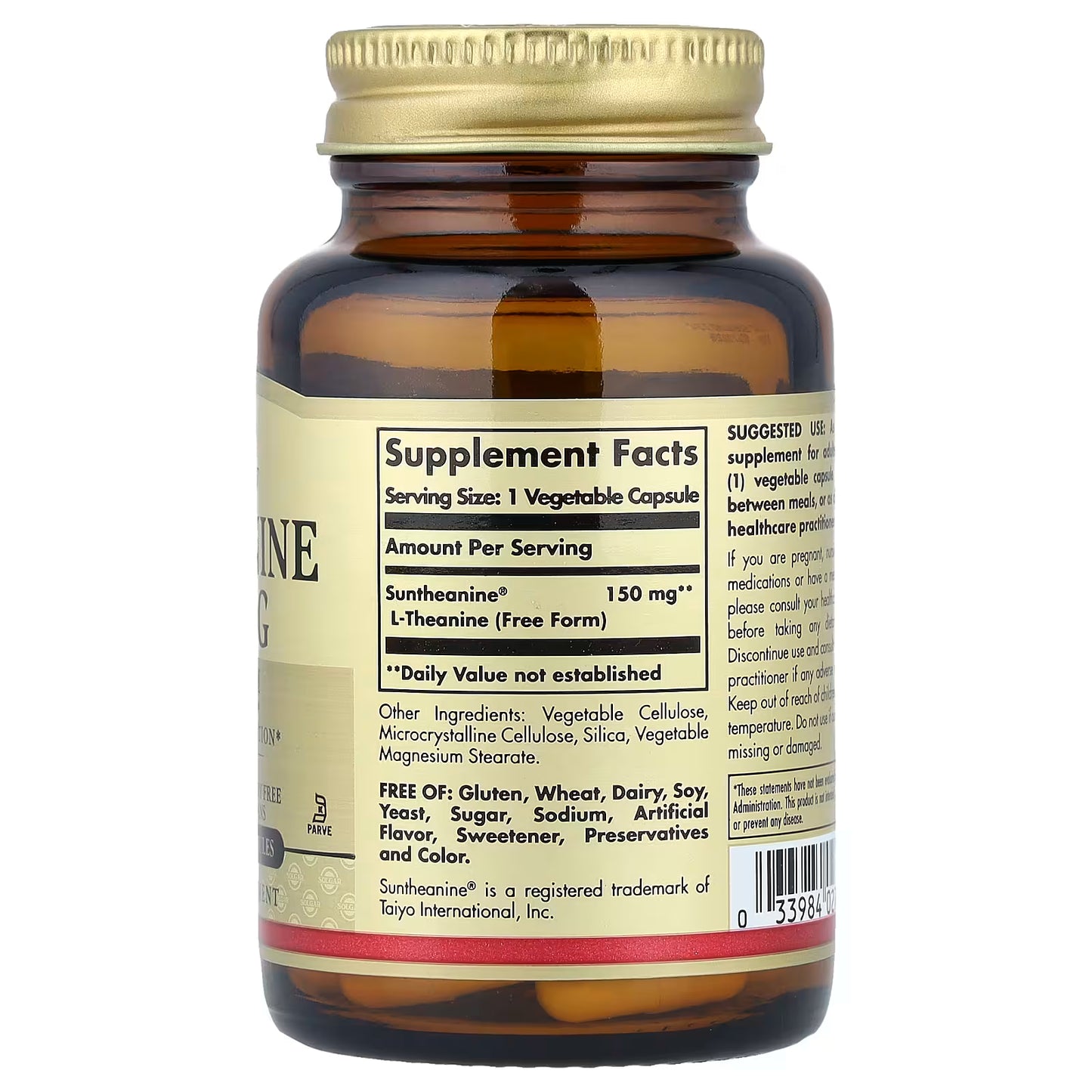 Solgar, L-Theanine, Free Form, 150 mg, 60 Vegetable Capsules