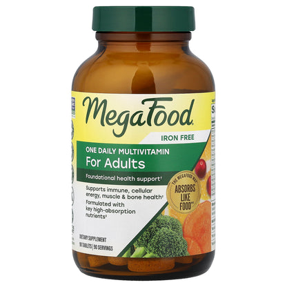 MegaFood, One Daily Multivitamin, Iron Free , 90 Tablets