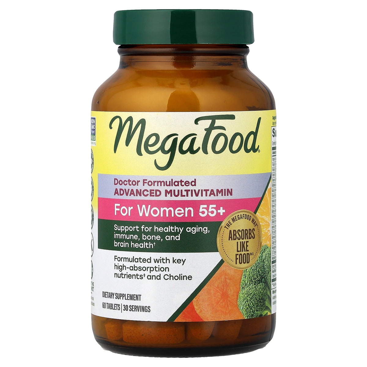 MegaFood, Advanced Multivitamin, For Women's 55+ , 60 Tablets