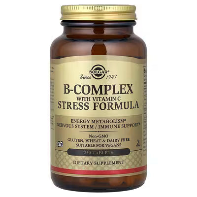 Solgar, B-Complex with Vitamin C Stress Formula, 250 Tablets