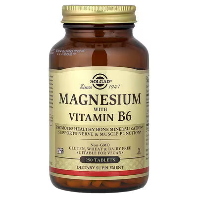 Solgar, Magnesium With Vitamin B6, 250 Tablets