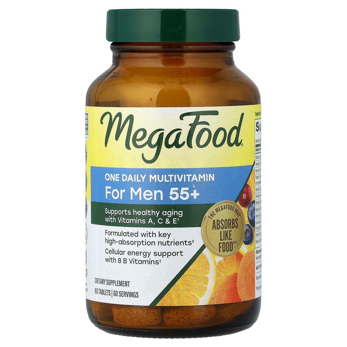 MegaFood, One Daily Multivitamin, For Men 55+, 60 Tablets