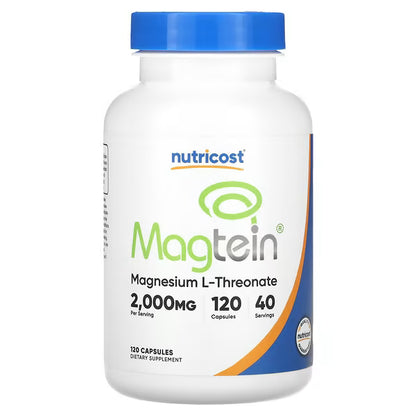 Nutricost, Magtein®, Magnesium L-Threonate, 120 Capsules