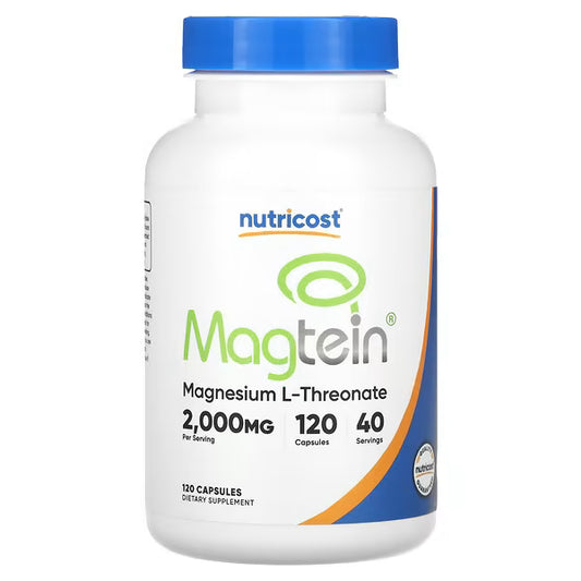 Nutricost, Magtein®, Magnesium L-Threonate, 120 Capsules