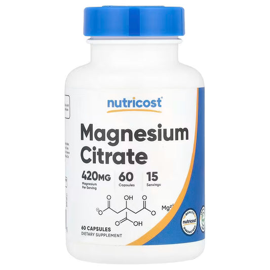 Nutricost, Magnesium Citrate, 60 Capsules (105 mg per Capsule)