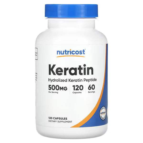 Nutricost, Keratin, 120 Capsules (250 mg per Capsule)