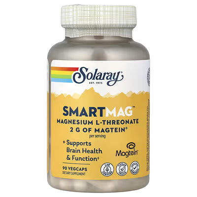 Solaray, SmartMag™ Magnesium L-Threonate, 90 VegCaps (48 mg per VegCap)