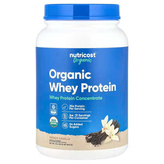 Nutricost, Organic Whey Protein, French Vanilla, 2 lb (907 g)
