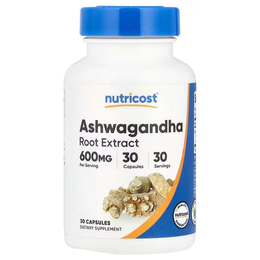 Nutricost, Ashwagandha Root Extract, 600 mg, 30 Capsules