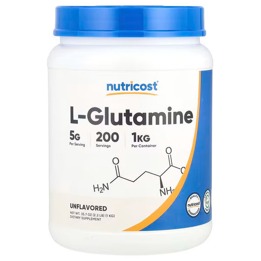 Nutricost, L-Glutamine, Unflavored, 35.7 oz (1 kg)
