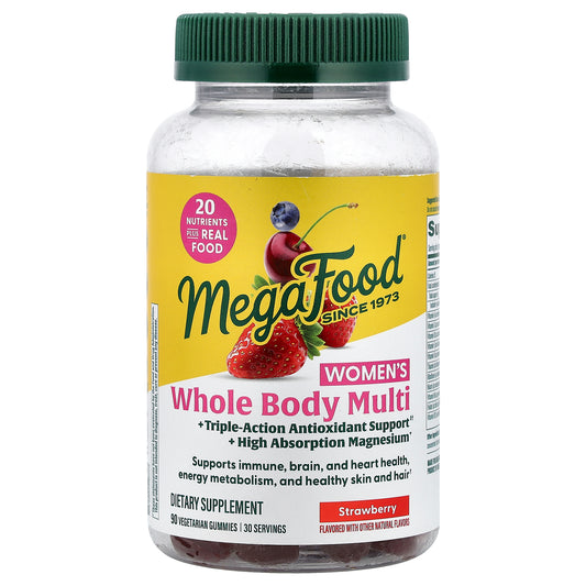 MegaFood, Women's Whole Body Multi Gummy, Strawberry, 90 Vegetarian Gummies