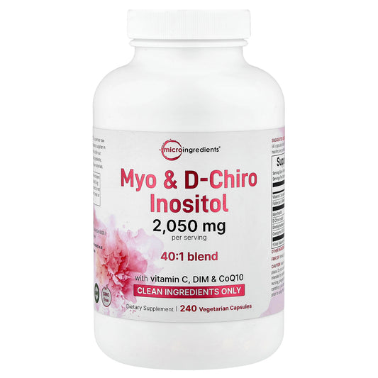Micro Ingredients, Myo & D-Chiro Inositol, 240 Vegetarian Capsules