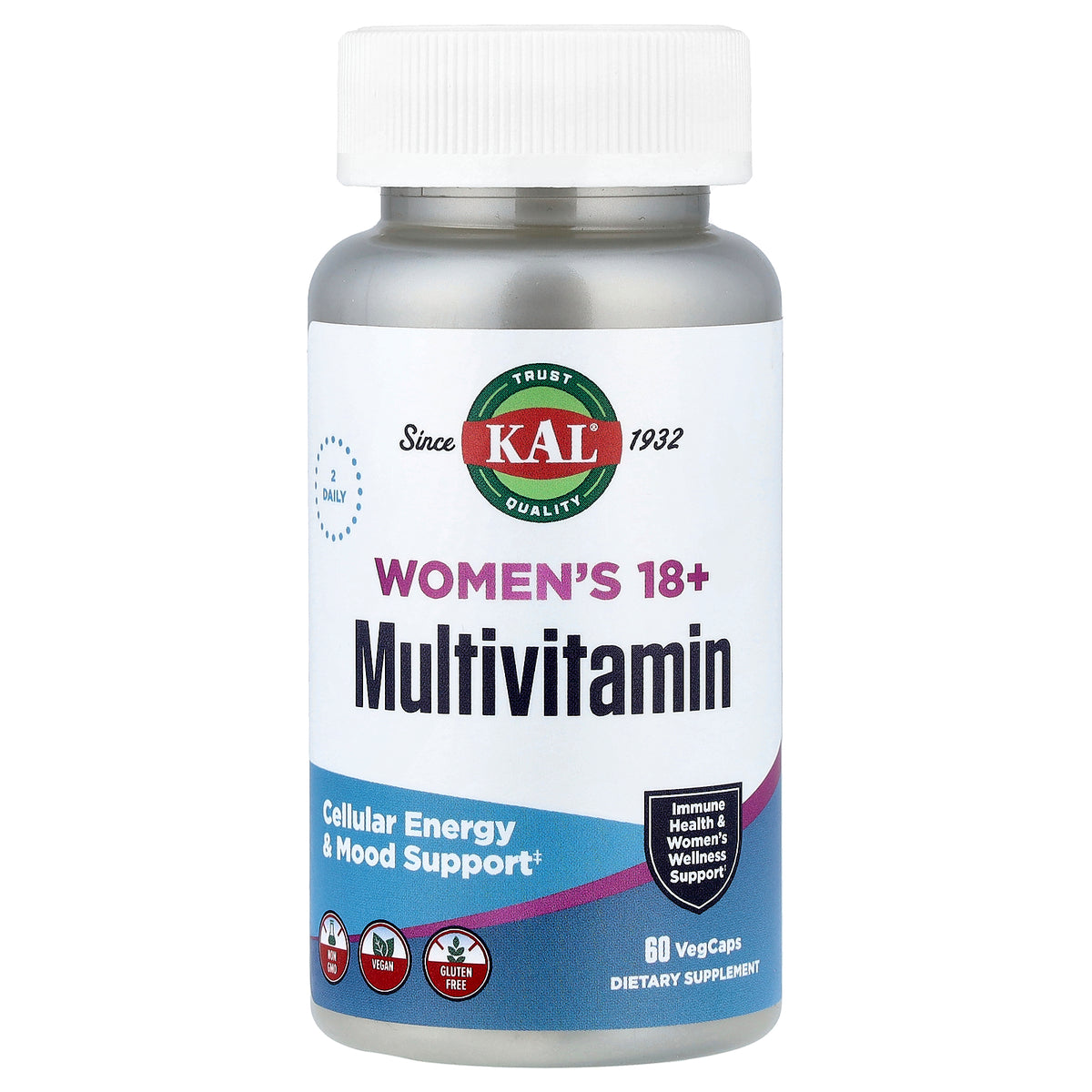 KAL, Women's 18+ Multivitamin, 60 VegCaps
