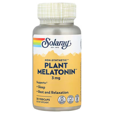 Solaray, Plant Melatonin, 3 mg, 30 VegCaps