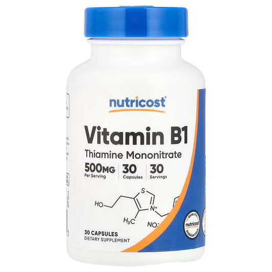 Nutricost, Vitamin B1, 500 mg , 30 Capsules