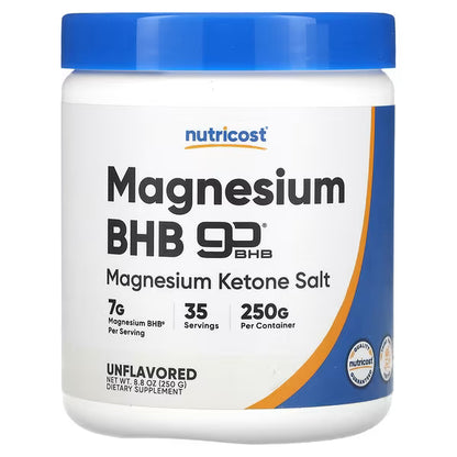 Nutricost, Magnesium BHB, goBHB®, Unflavored, 8.8 oz (250 g)