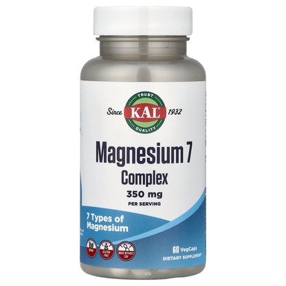 KAL, Magnesium 7 Complex, 60 VegCaps (175 mg per Cap)