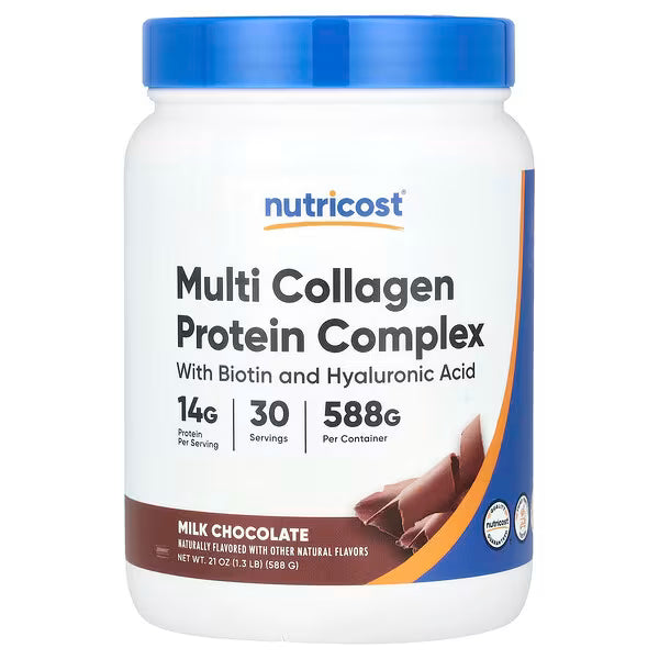 Nutricost, Multi Collagen Protein Complex, Milk Chocolate, 1.3 lb (588 g)