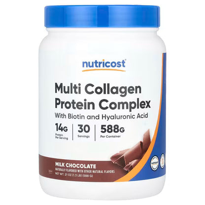 Nutricost, Multi Collagen Protein Complex, Milk Chocolate, 1.3 lb (588 g)