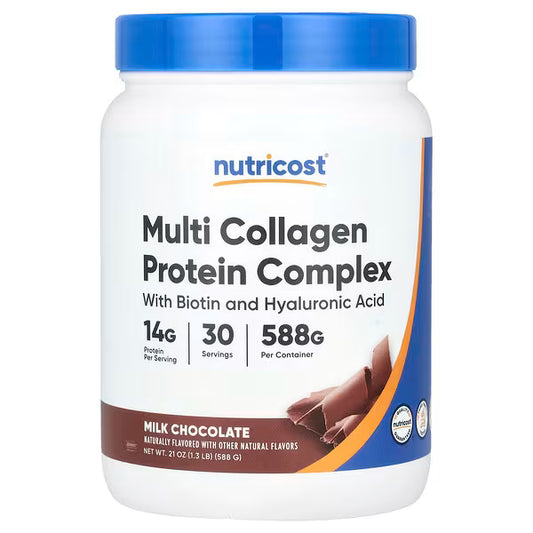 Nutricost, Multi Collagen Protein Complex, Milk Chocolate, 1.3 lb (588 g)