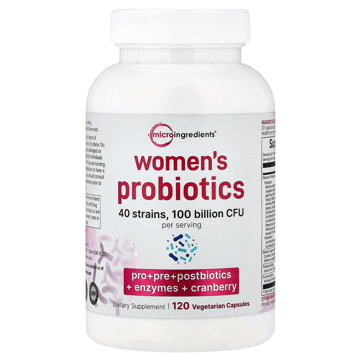 Micro Ingredients, Women's Probiotics, 120 Vegetarian Capsules