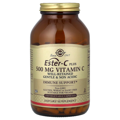 Solgar, Ester-C® Plus, Vitamin C, 500 mg, 250 Vegetable Capsules