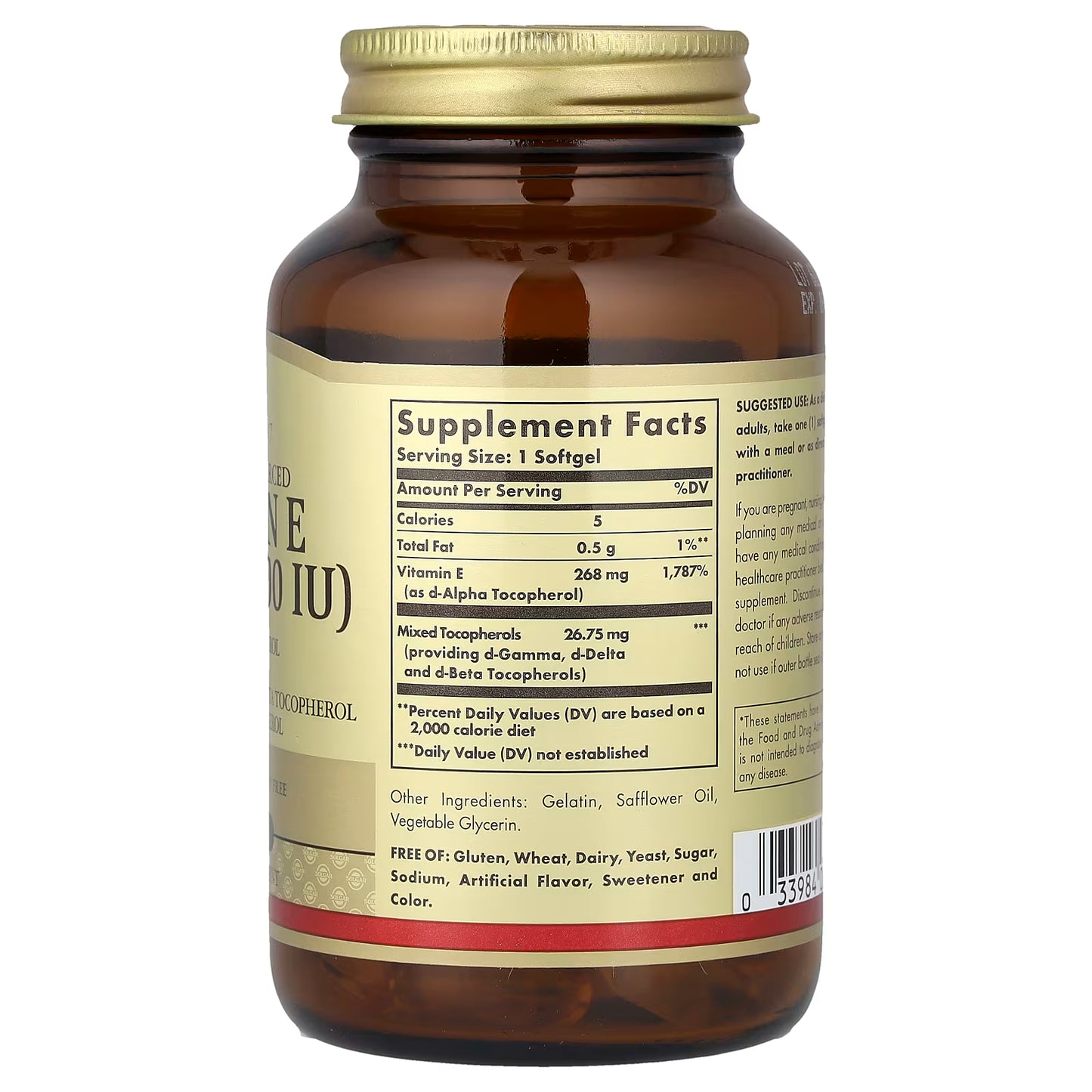 Solgar, Vitamin E, Naturally Sourced, 100 Softgels